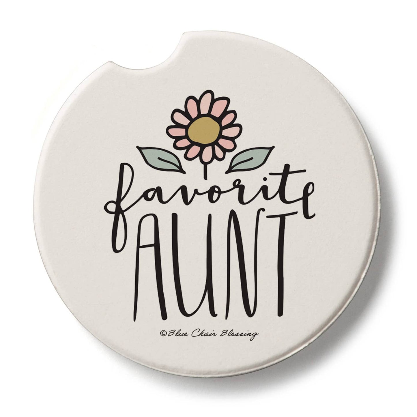 "Favorite Aunt" Stone Car Coaster BULK NO PACKAGING