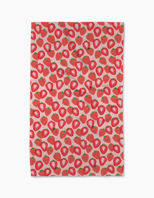 Geometry - So Many Strawberries Tea Towel