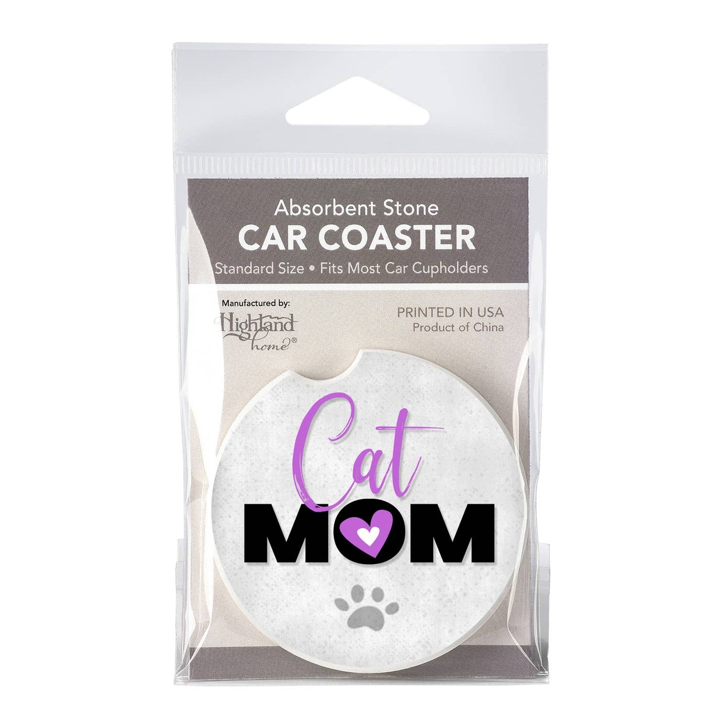 Cat Mom Absorbent Stone Car Coaster