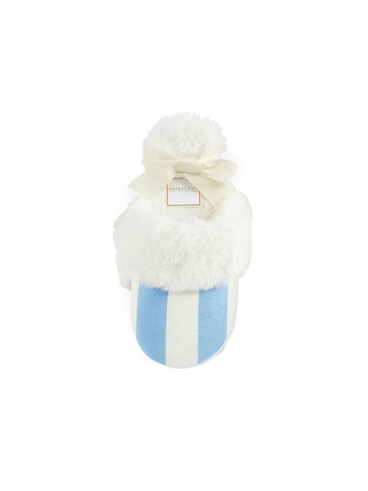 ASST/2 SIZES HELENA STRIPE SLIPPERS,SKY
