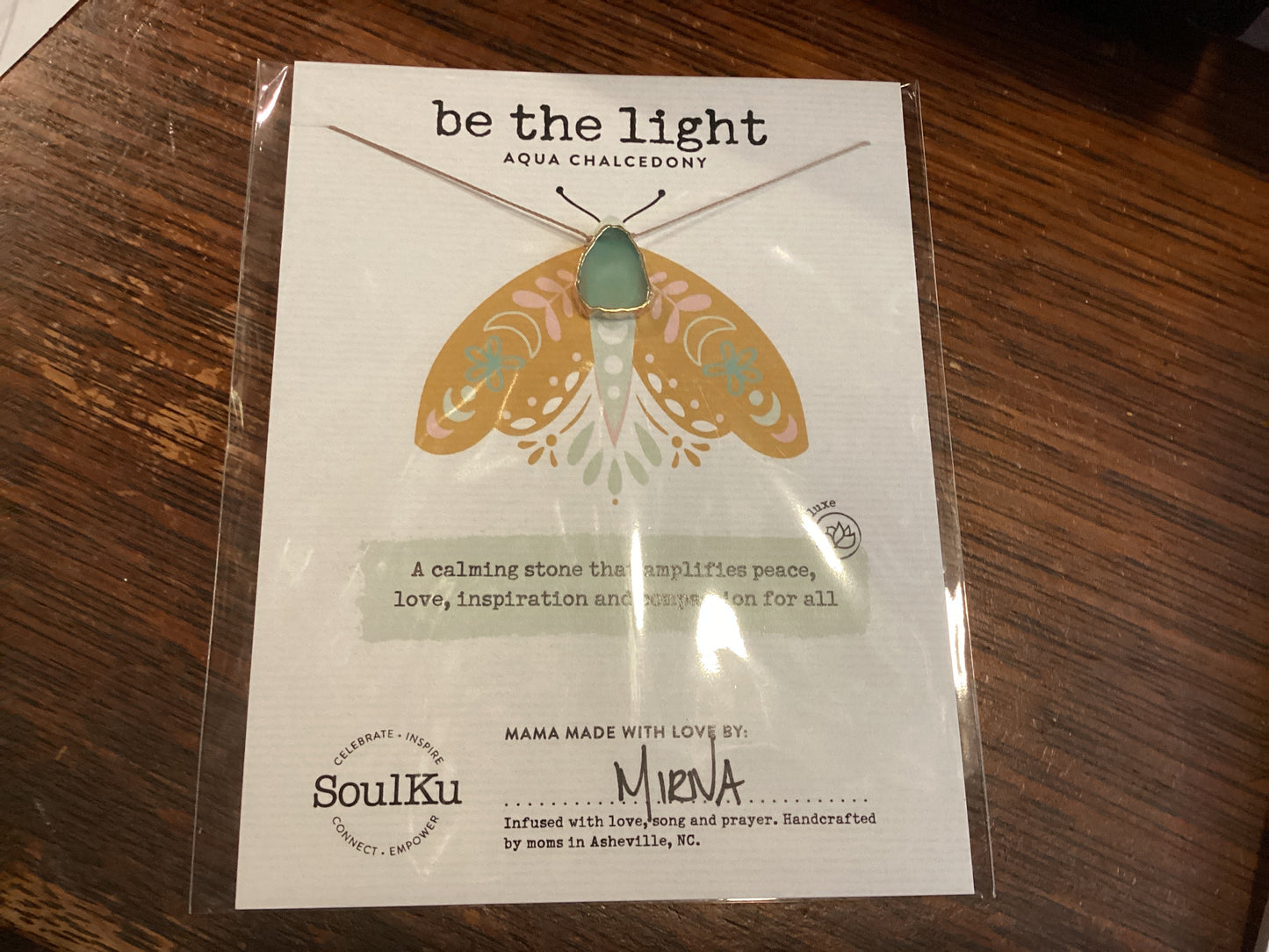 Be the Light - Aqua Chalcedony Necklace