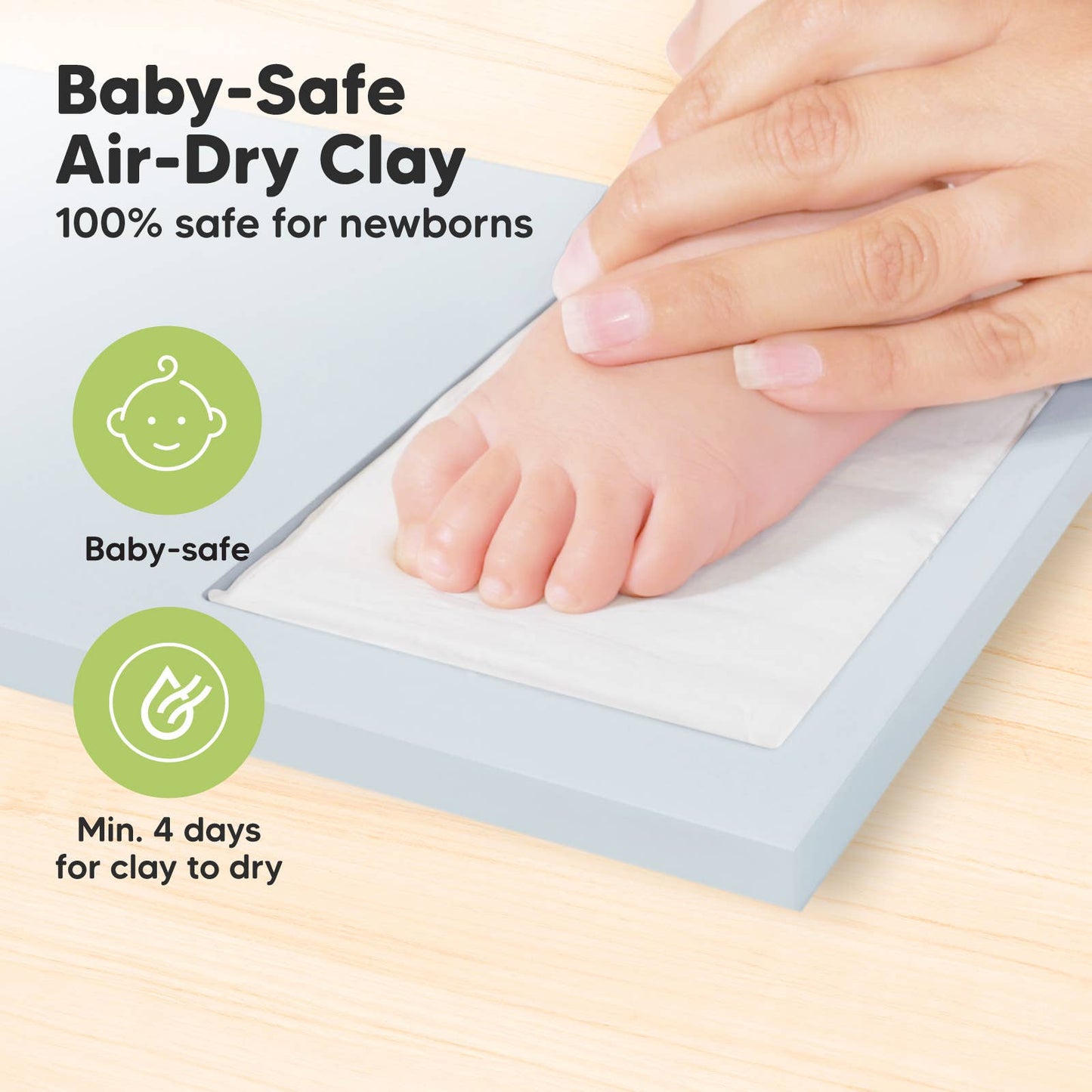 KeaBabies - KeaBabies Baby Handprint, Footprint Keepsake Duo Frame