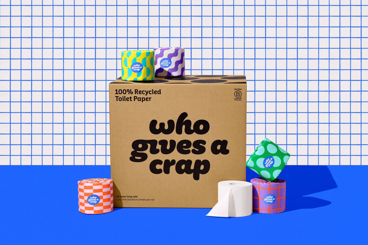 Who Gives a Crap - 100% Recycled Toilet Paper - 48 Rolls