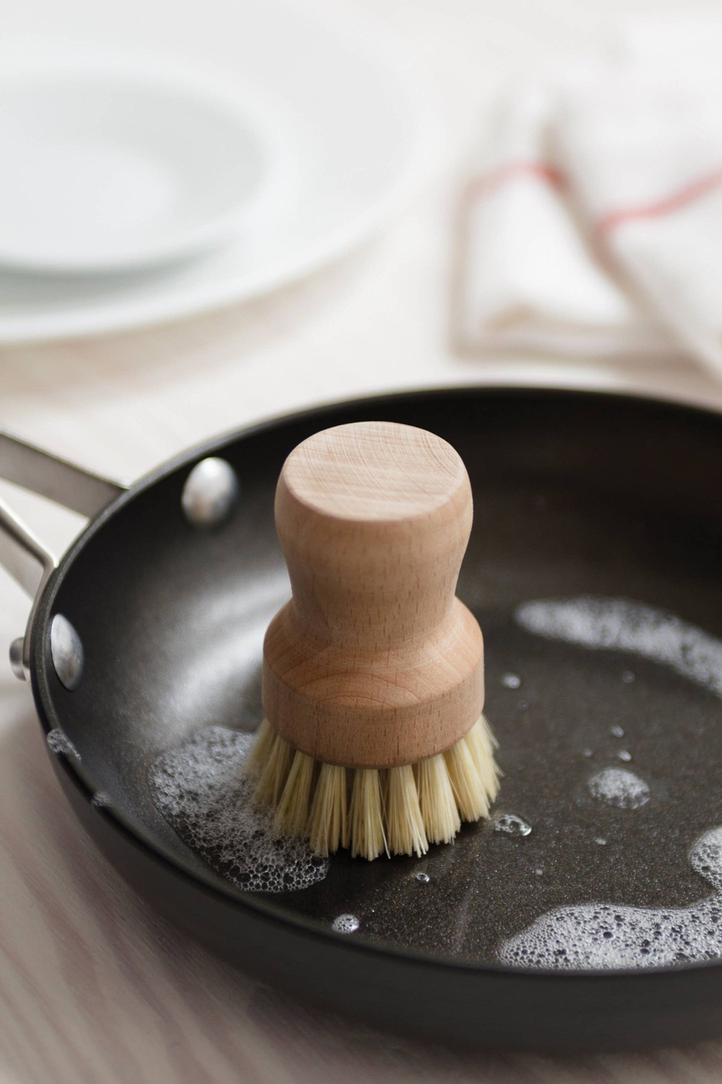 Small Natural Dish Brush with Fiber Bristles | 3"