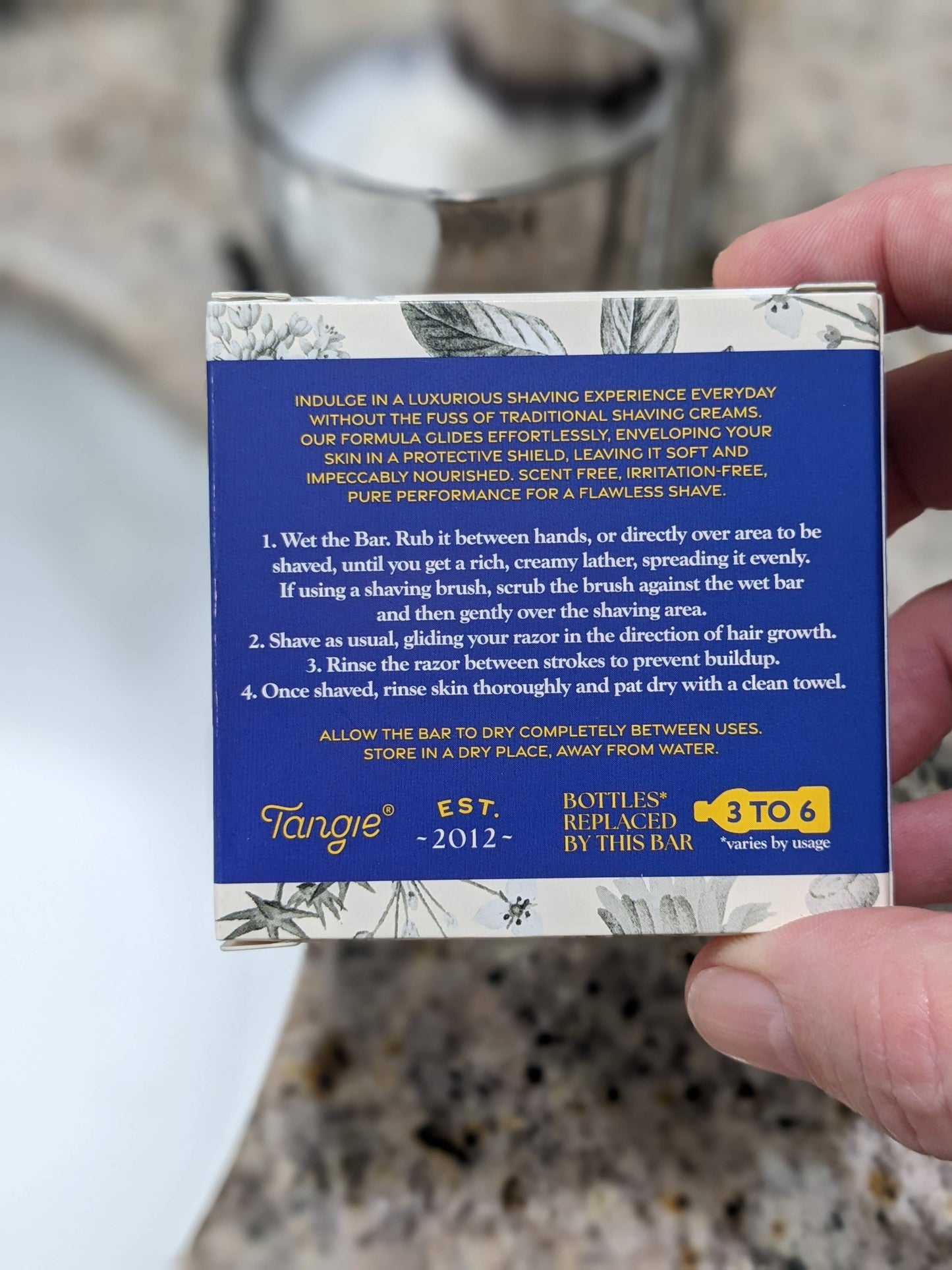 Tangie LLC - Shave Cream Bar-Unscented & Rosemary Mint. Tangie mens gift
