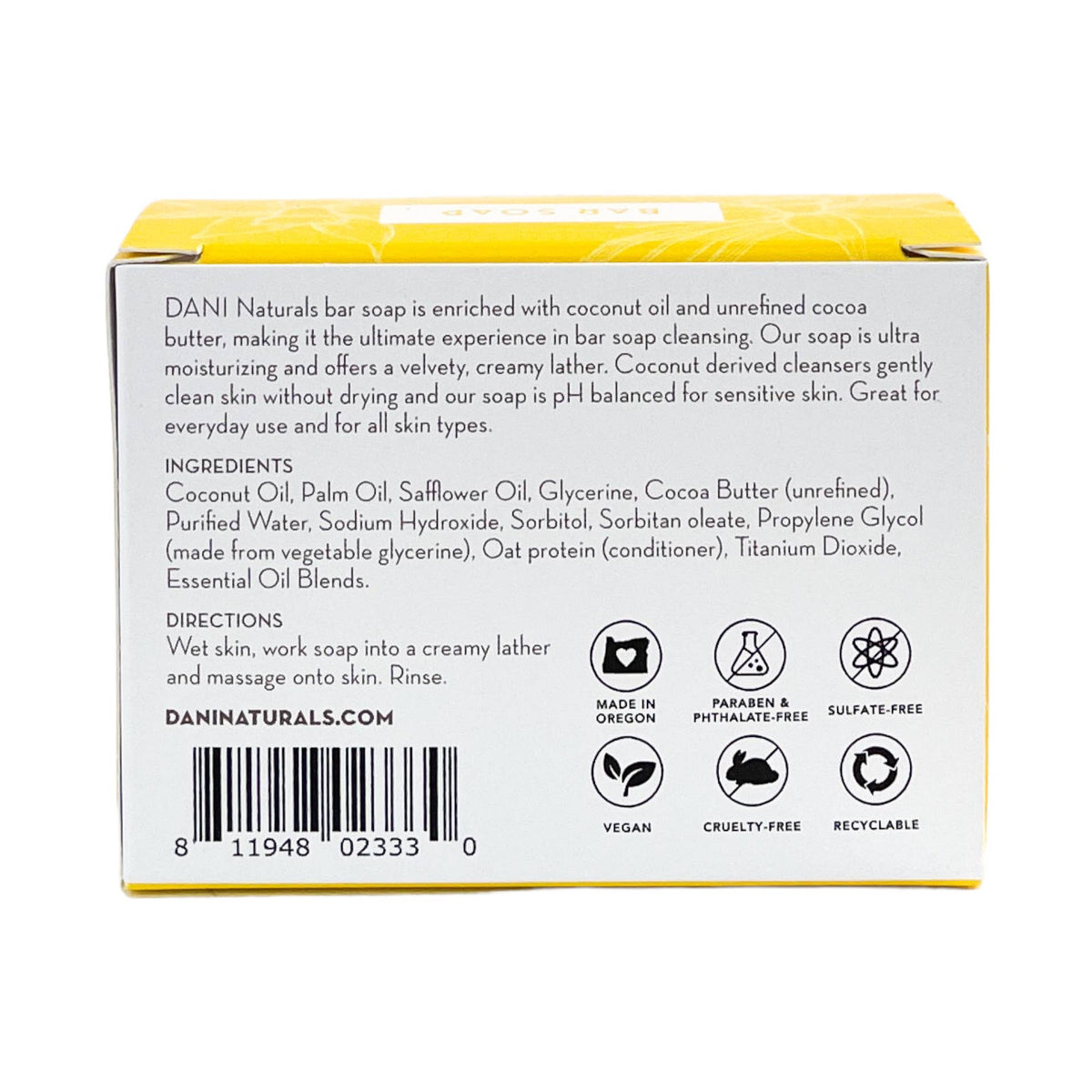 DANI Naturals - 4oz Bar Soap - Sandalwood Vanilla
