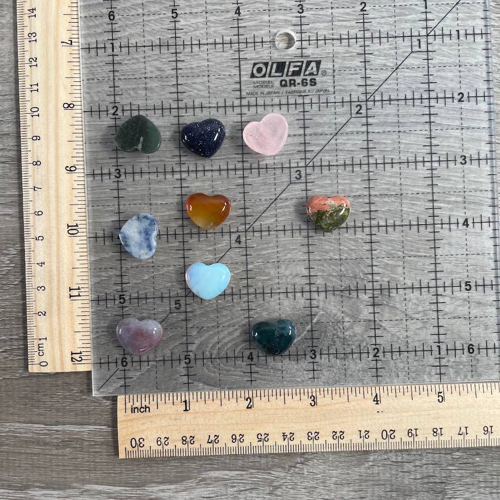 Gemstone Flat Back Heart 3/4 Inch – Bulk Crystal Cabochons
