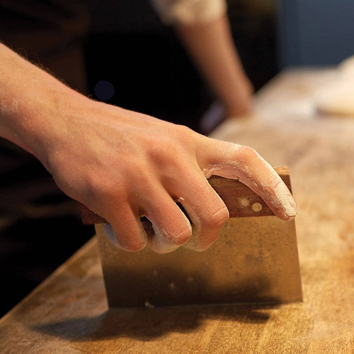 Baking Pastry Dough Scraper With Wood Handle