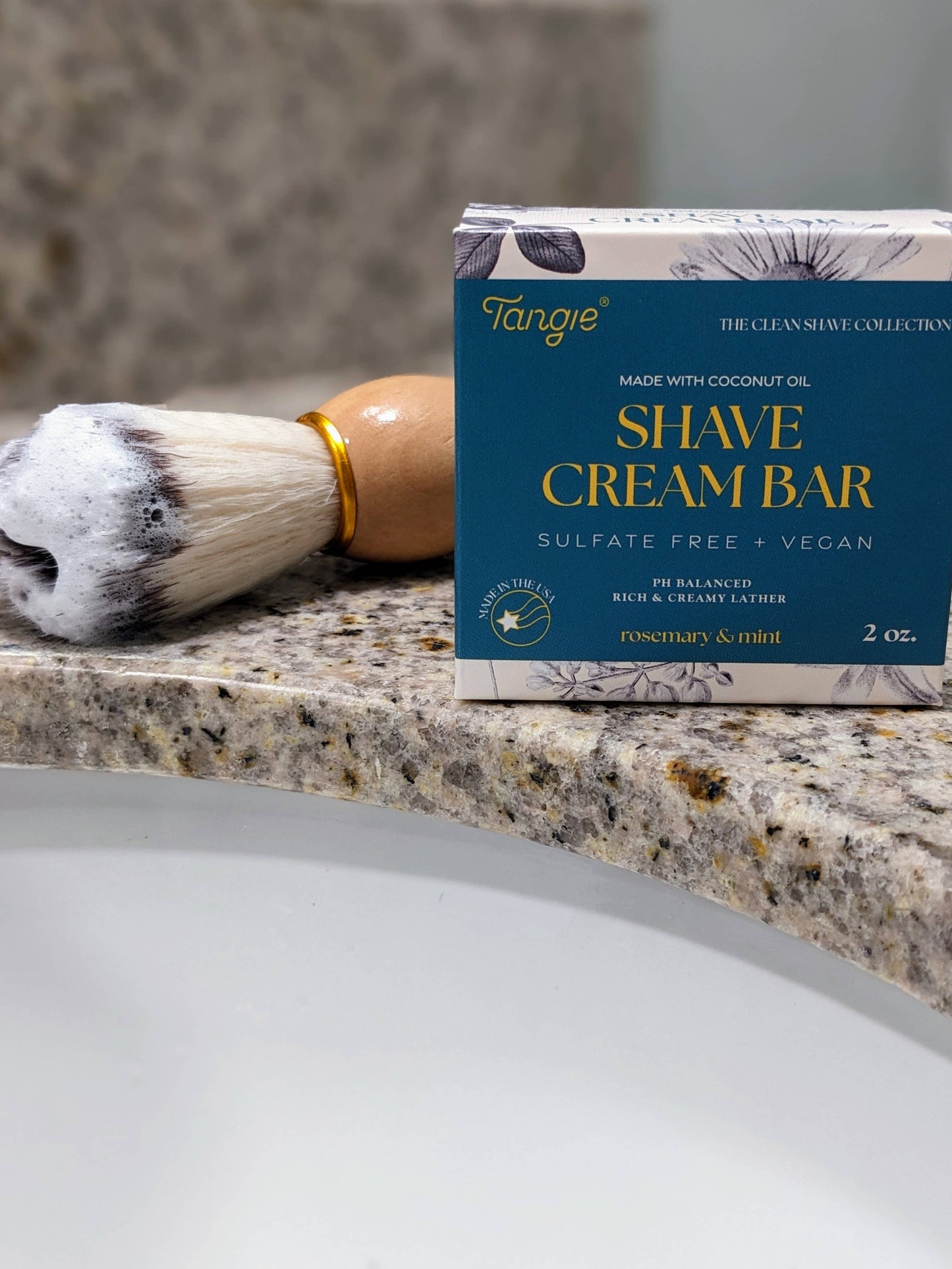 Tangie LLC - Shave Cream Bar-Unscented & Rosemary Mint. Tangie mens gift