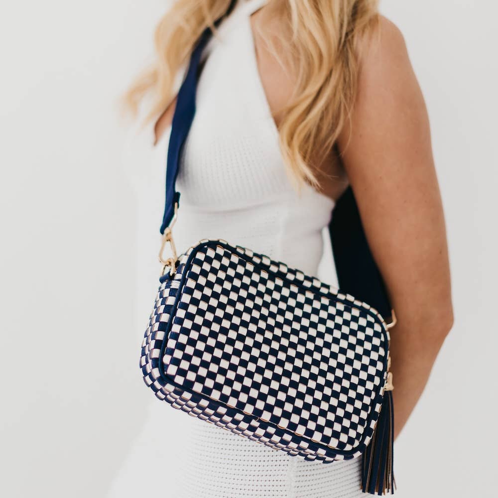 Woven Willow Camera Crossbody Bag
