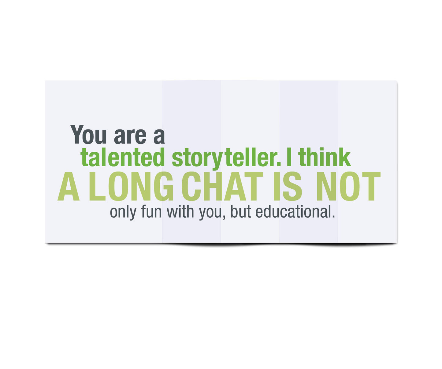 FINCH and HARE - Talk Card - Everyday Storytelling Greeting