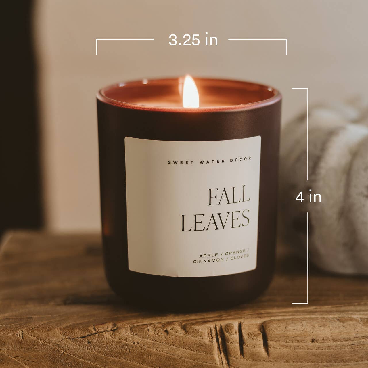 Sweet Water Decor - *NEW* Fall Leaves 15 oz Candle, Matte Jar - Fall Decor