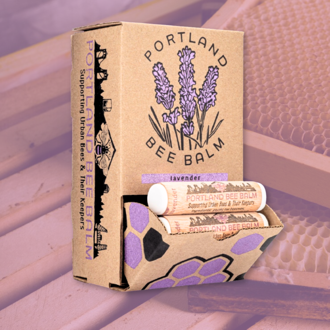 Portland Bee Balm - Lavender Organic Beeswax Lip Balm: 24-Count Display