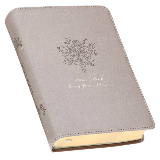KJV Bible Compact Faux Leather, Taupe