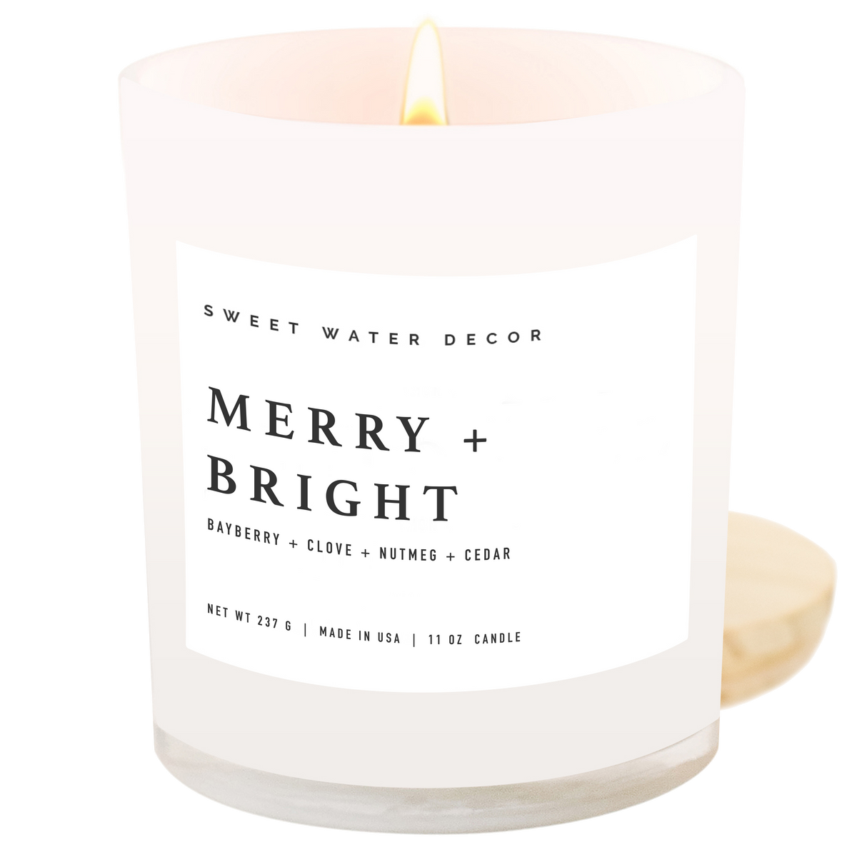 Merry and Bright 11 oz Soy Candle - Christmas Decor & Gifts