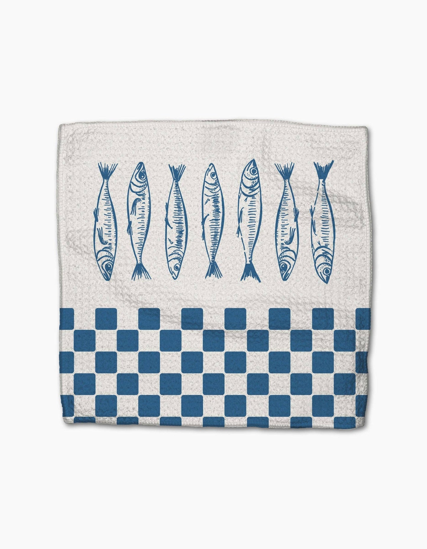 Geometry - Sardine Check Blue Dishcloth Set