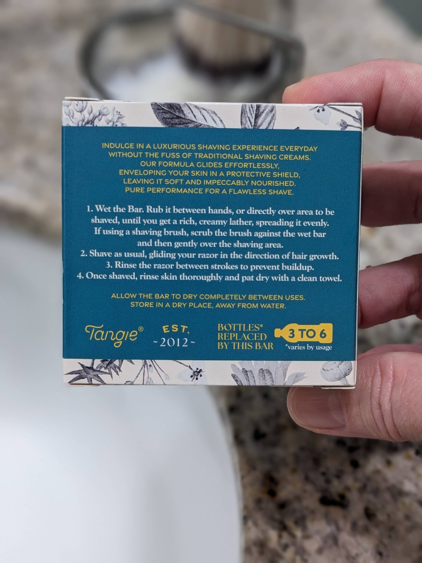 Tangie LLC - Shave Cream Bar-Unscented & Rosemary Mint. Tangie mens gift