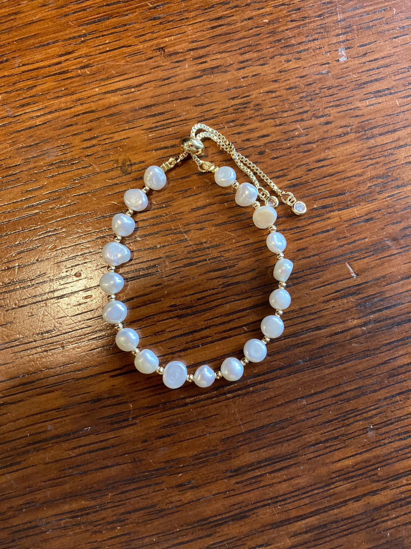 Adjustable Pearl Bracelet
