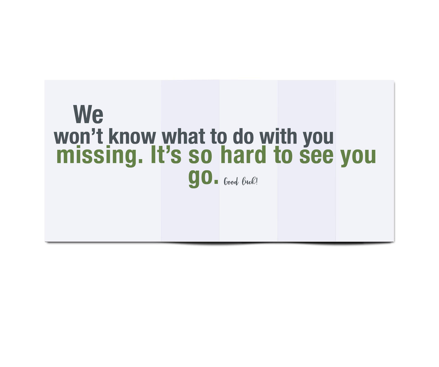 FINCH and HARE - Won't Miss Miss You / Goodbye Card / Funny Retirement Card