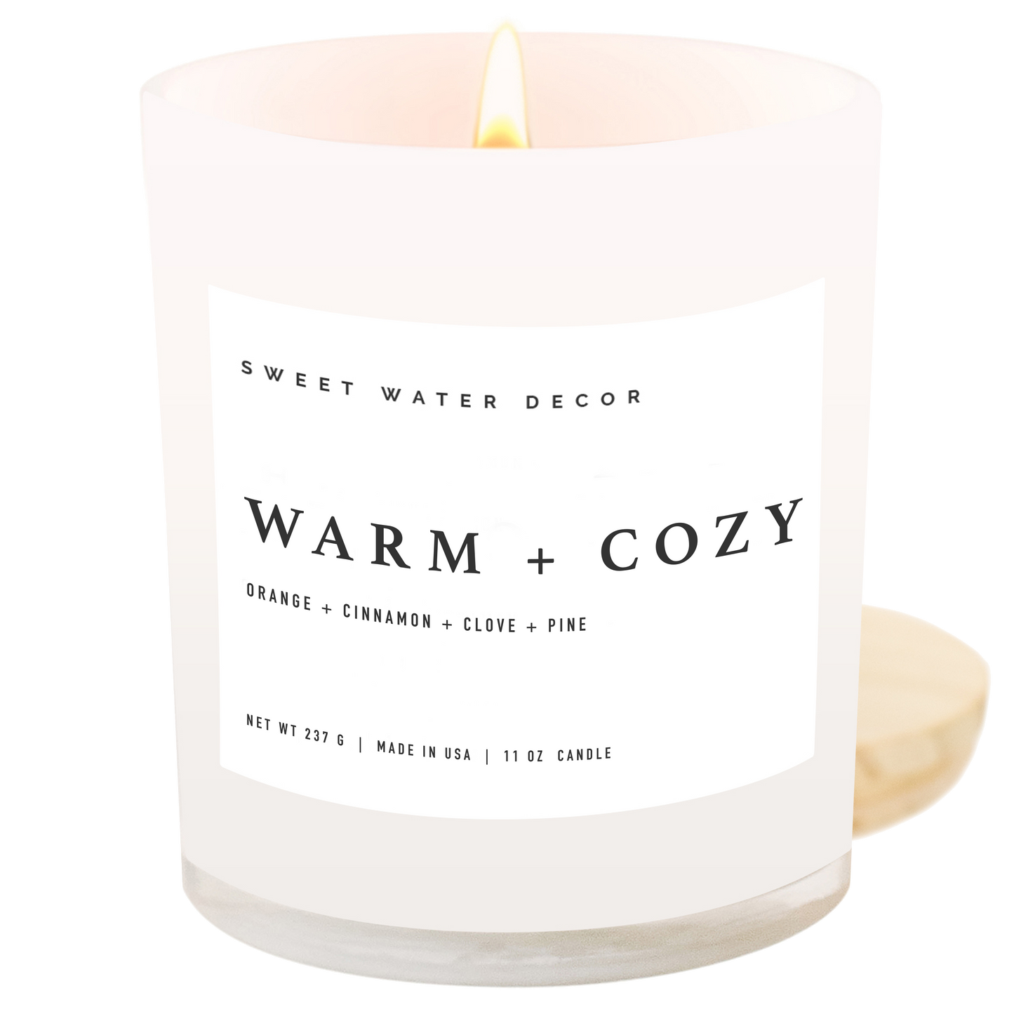 Sweet Water Decor - Warm and Cozy 11 oz Soy Candle - Christmas Decor & Gifts
