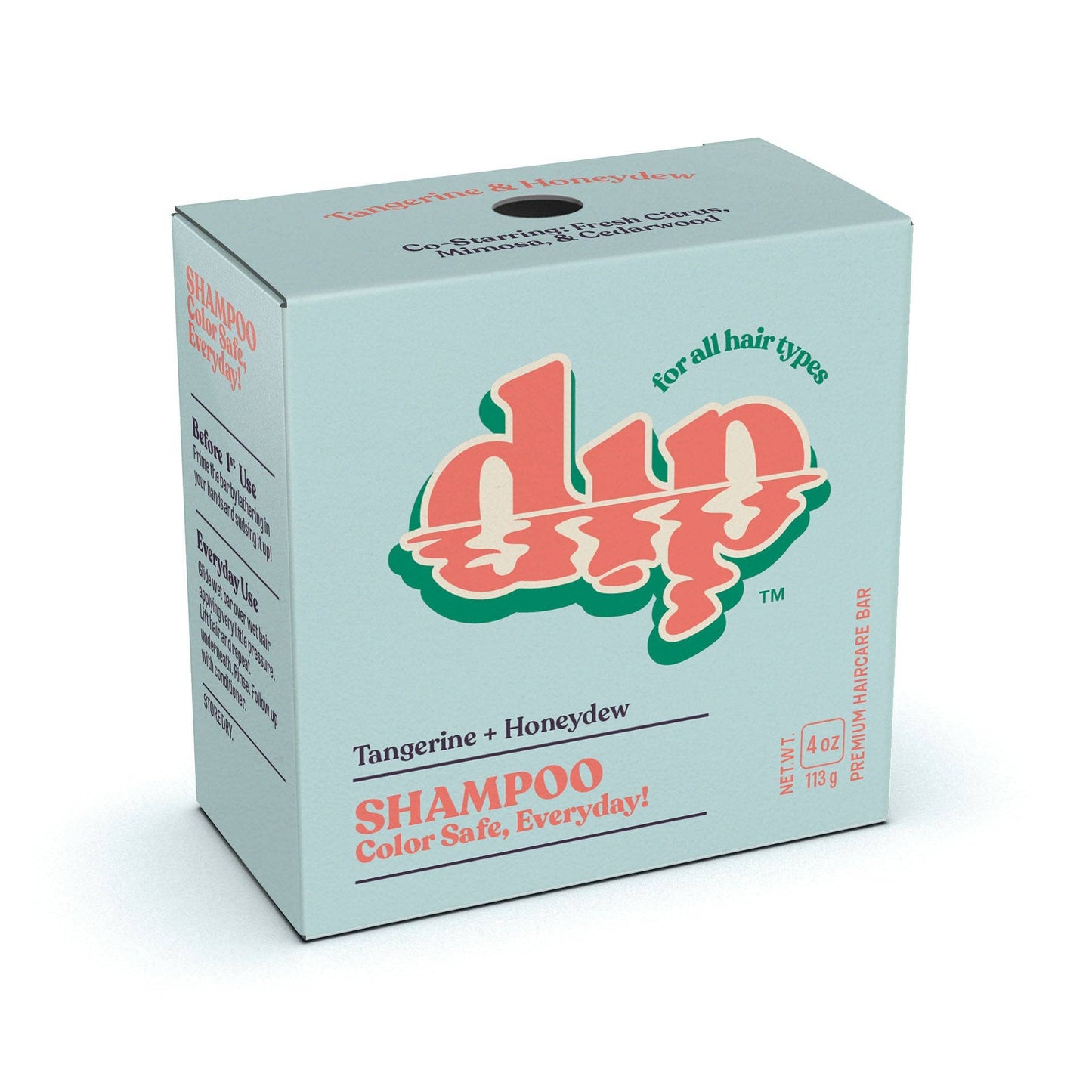 Dip - Color Safe Shampoo Bar for Every Day - Tangerine & Honeydew: 4 oz