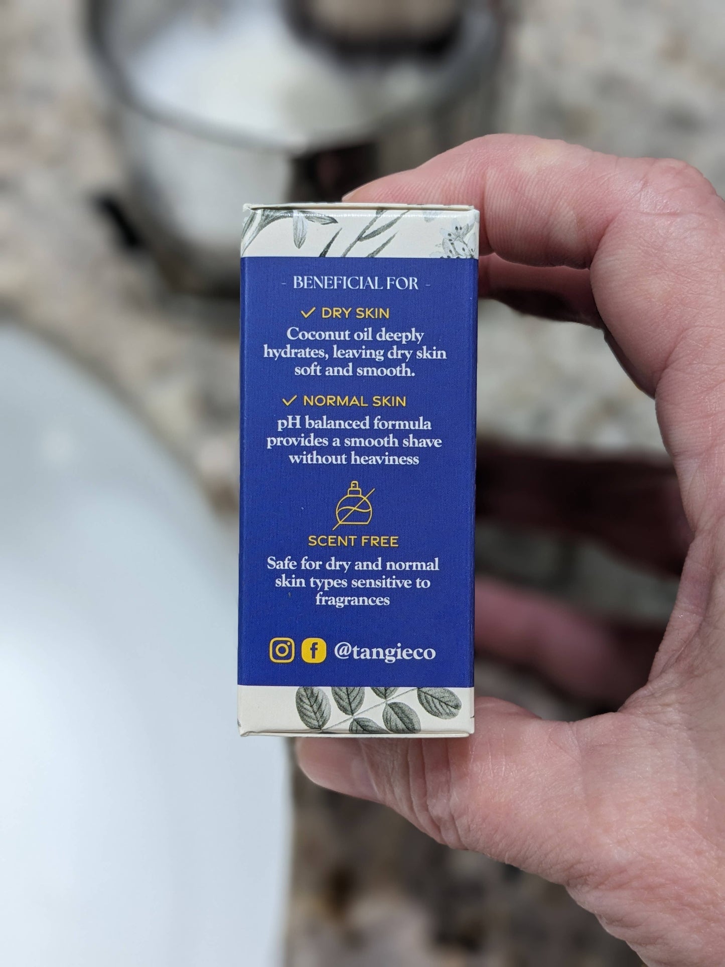 Tangie LLC - Shave Cream Bar-Unscented & Rosemary Mint. Tangie mens gift