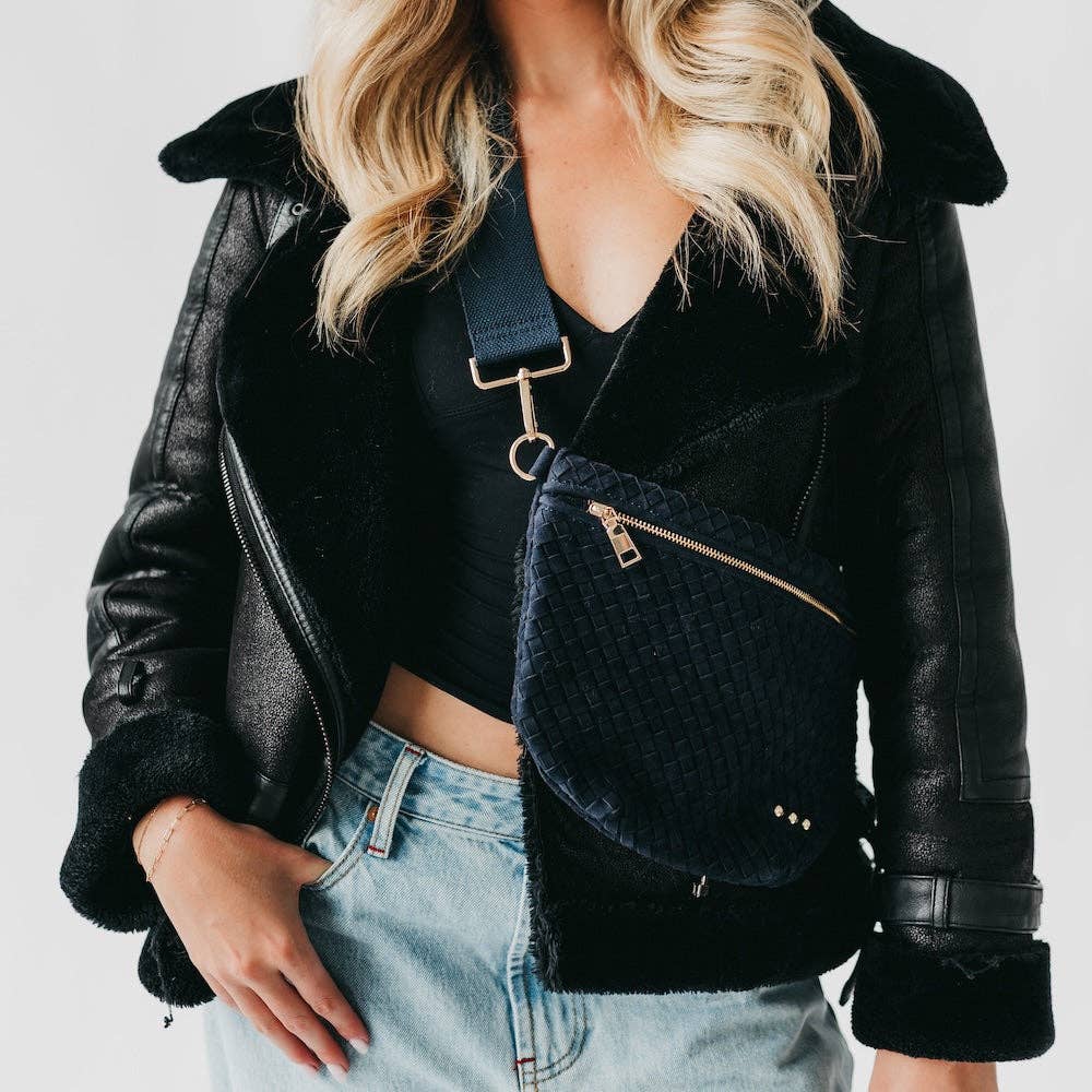 Pretty Simple - Suede Westlyn Woven Bum Bag - NEW COLORS!