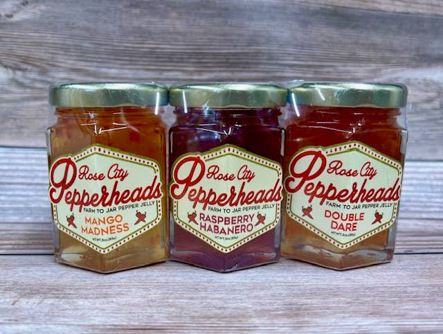 BBQ Trio Mango Madness, Raspberry Habanero, Double Dare