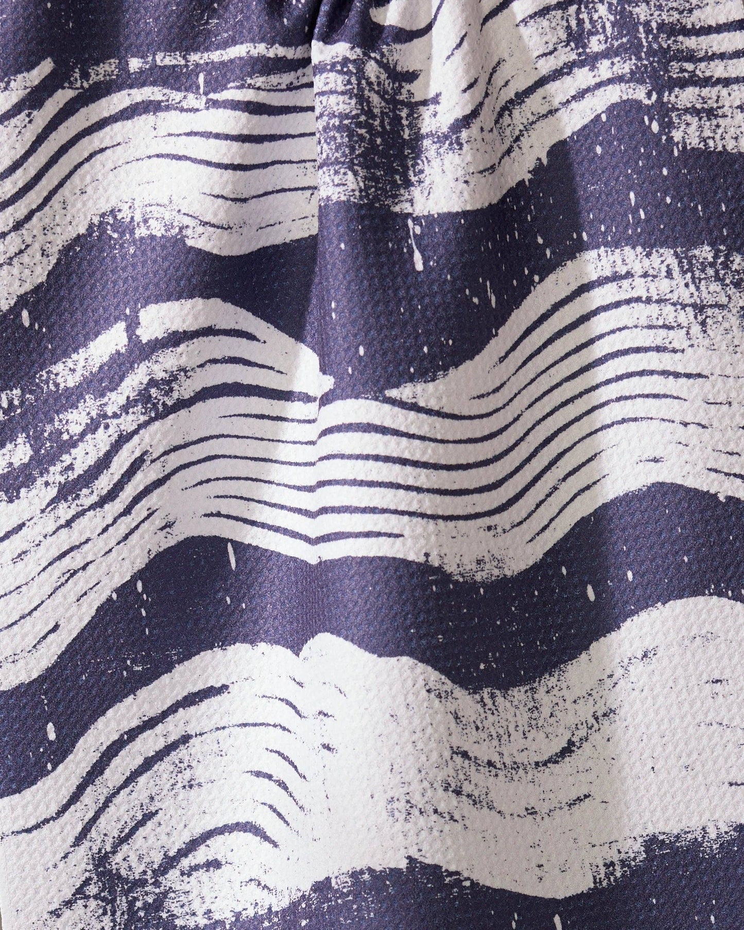 Geometry - Brushline Navy Tea Towel