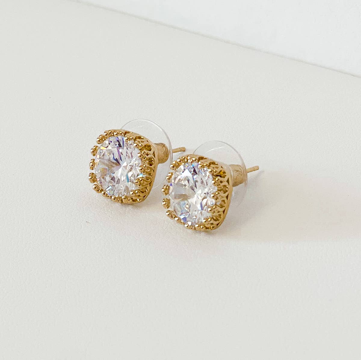 Mugsby - Square Stone Stud Earrings