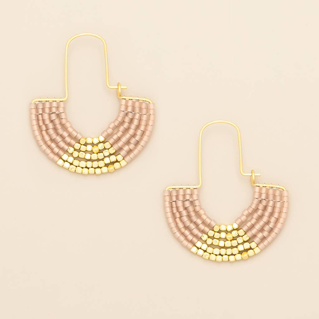Scout Curated Wears - Chromacolor Miyuki U-Hoop Earring - Blush/Gold
