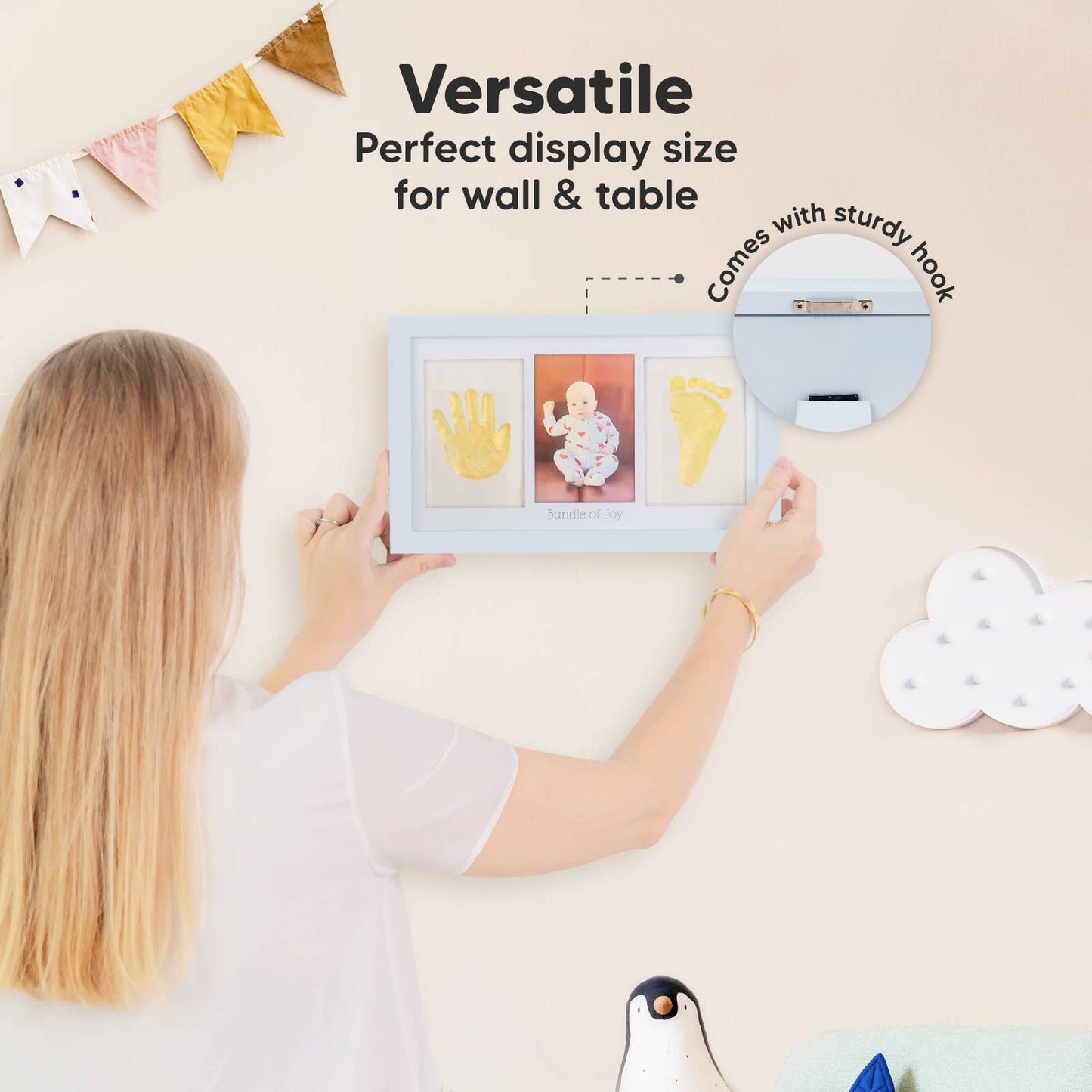 KeaBabies - KeaBabies Baby Handprint, Footprint Keepsake Duo Frame