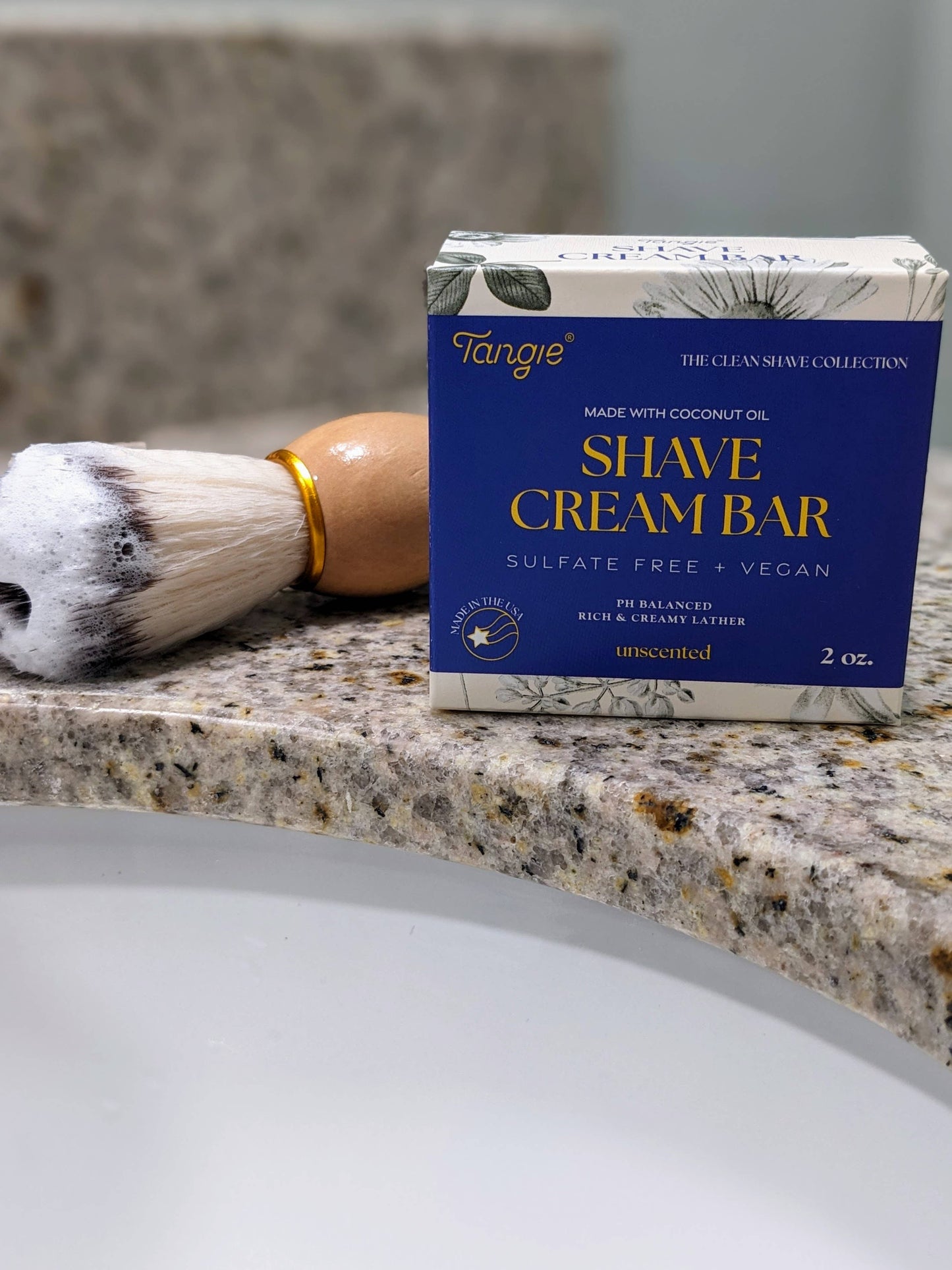 Tangie LLC - Shave Cream Bar-Unscented & Rosemary Mint. Tangie mens gift