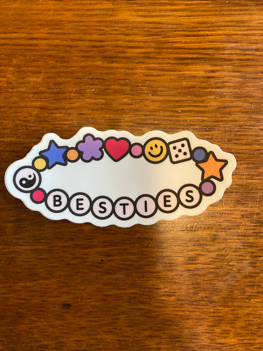 Besties Friendship Bracelet Sticker