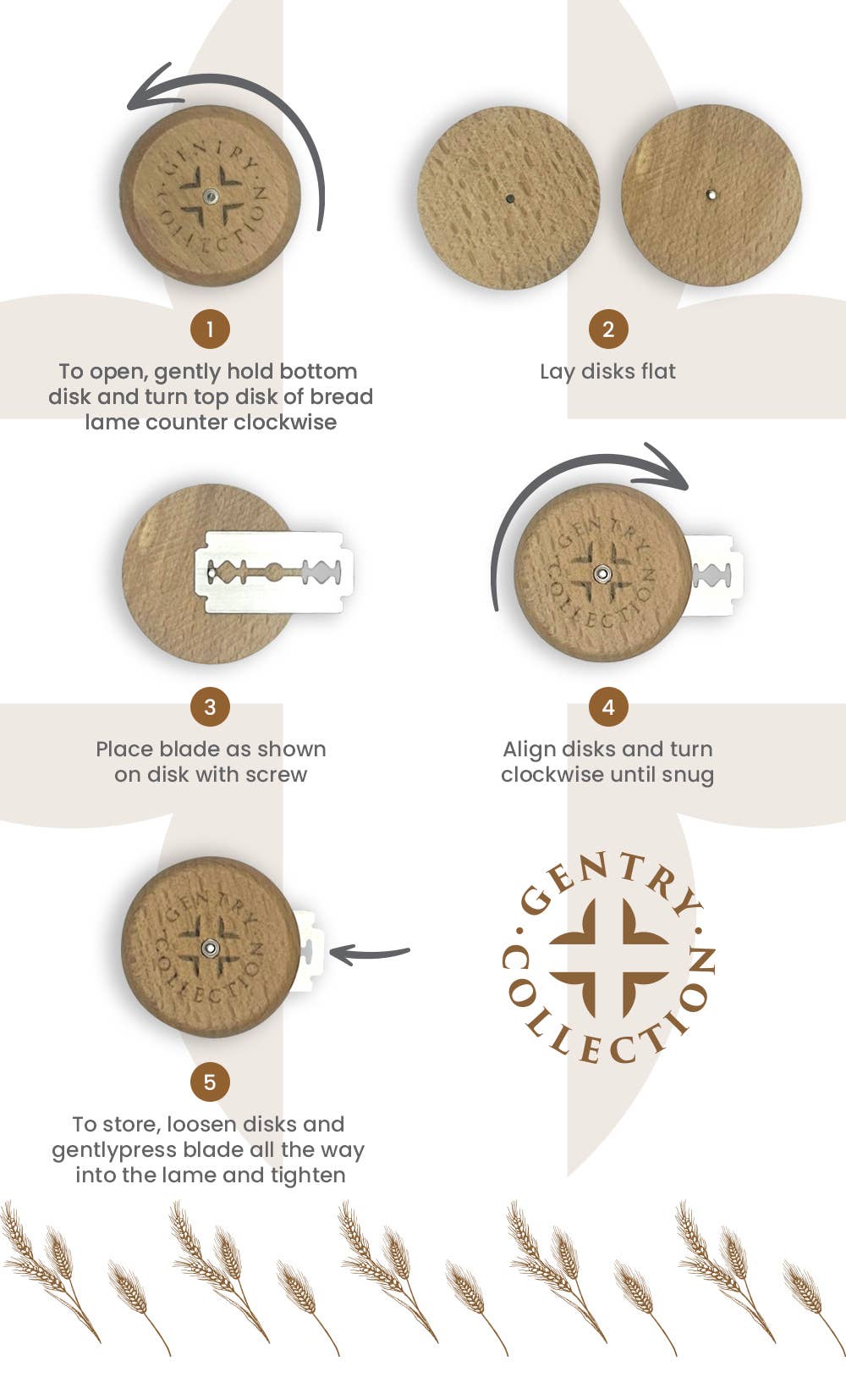Gentry Collection - Wooden Scoring Lame - Round