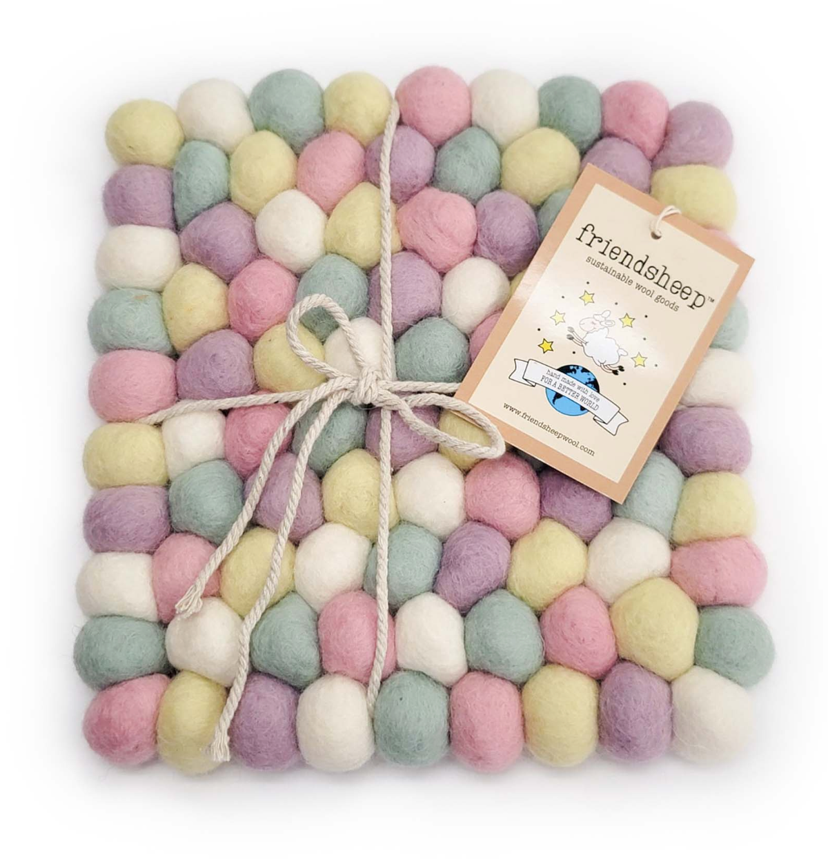 Friendsheep - Cotton Candy Eco Coasters and Trivets