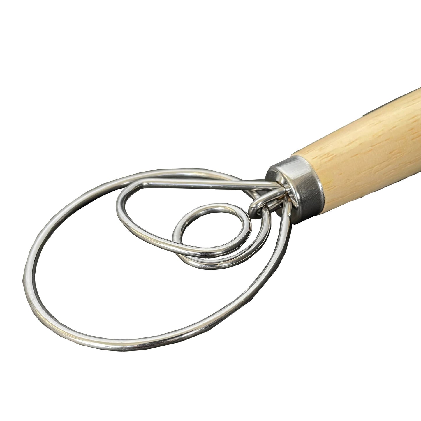 Bospak - 13" Danish Dough Whisk with wood handle
