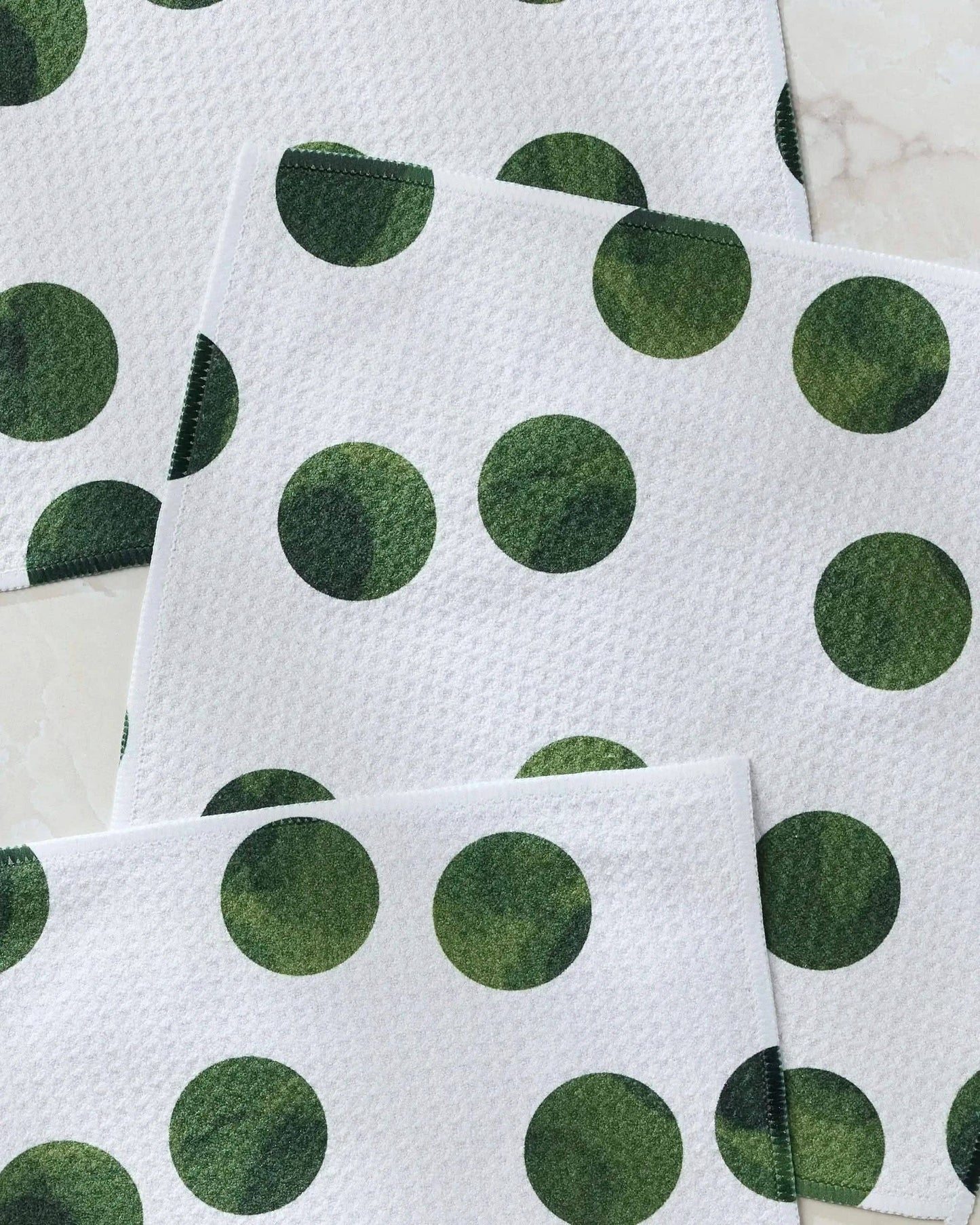 Grass Polka Dishcloth Set