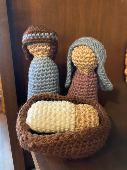 Hand-Knit Nativity