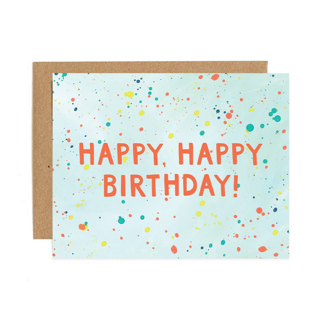 1canoe2 | One Canoe Two Paper Co. - Rainbow Speckle Birthday Greeting Card