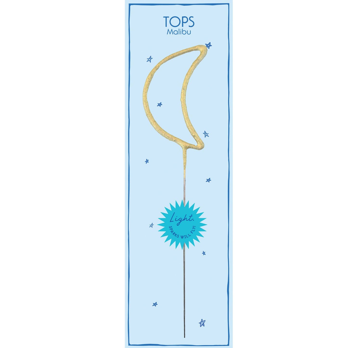 Big 8" Gold Moon Sparkler Wand Card