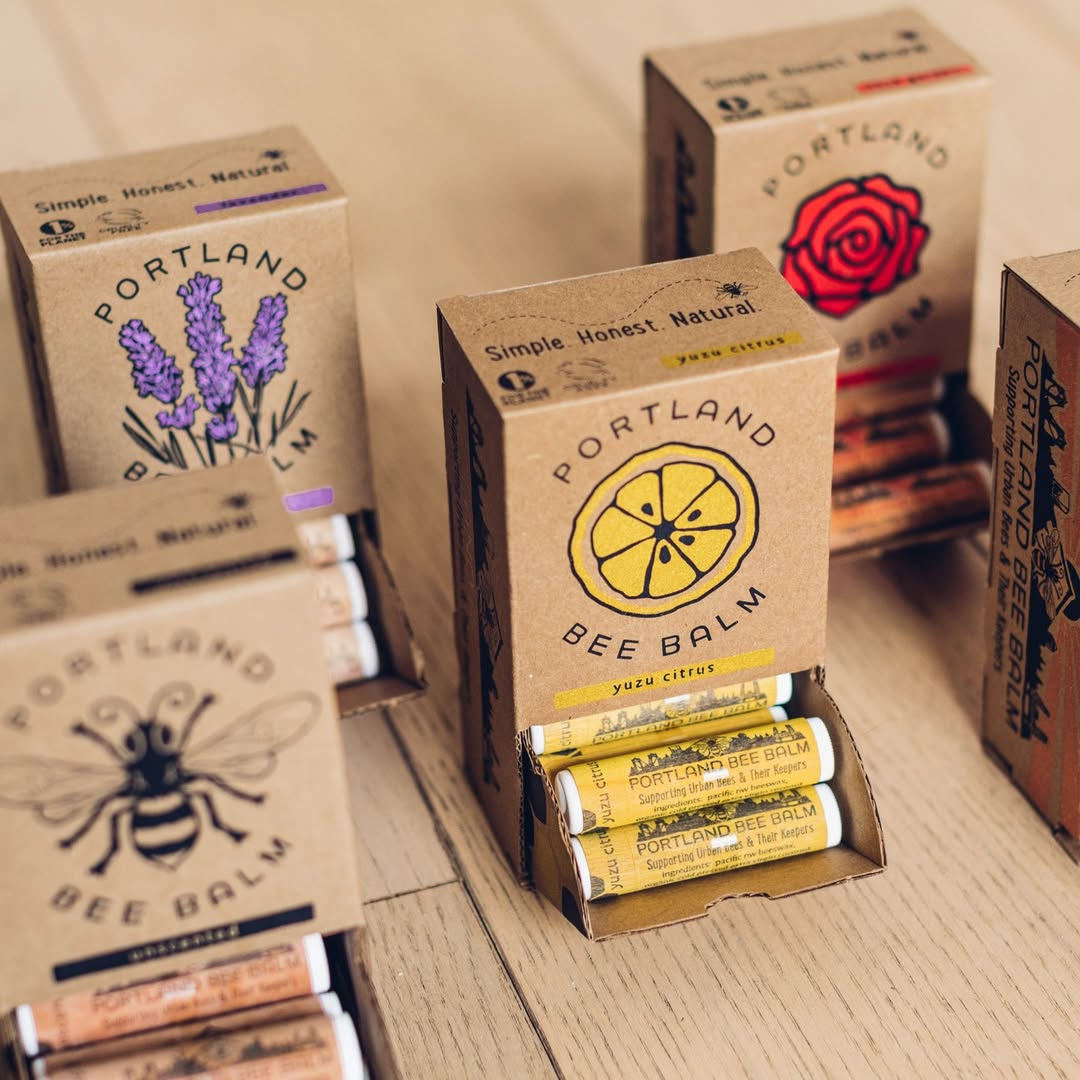 Portland Bee Balm - Lavender Organic Beeswax Lip Balm: 24-Count Display