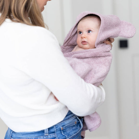 Bella Tunno - Hooded Towel + Wash Mitt Set Orchid