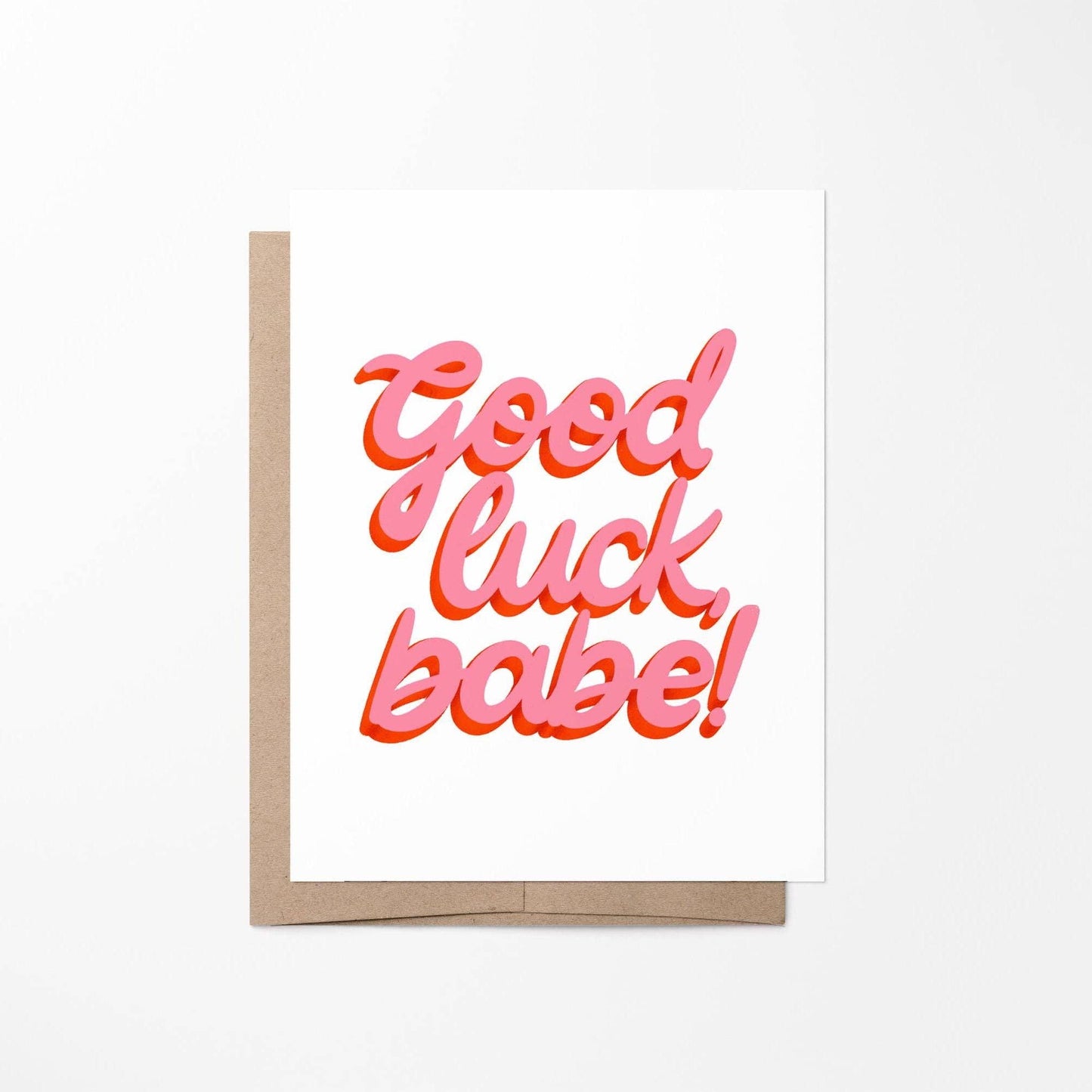 MangoIllustrated - Good luck babe greeting card