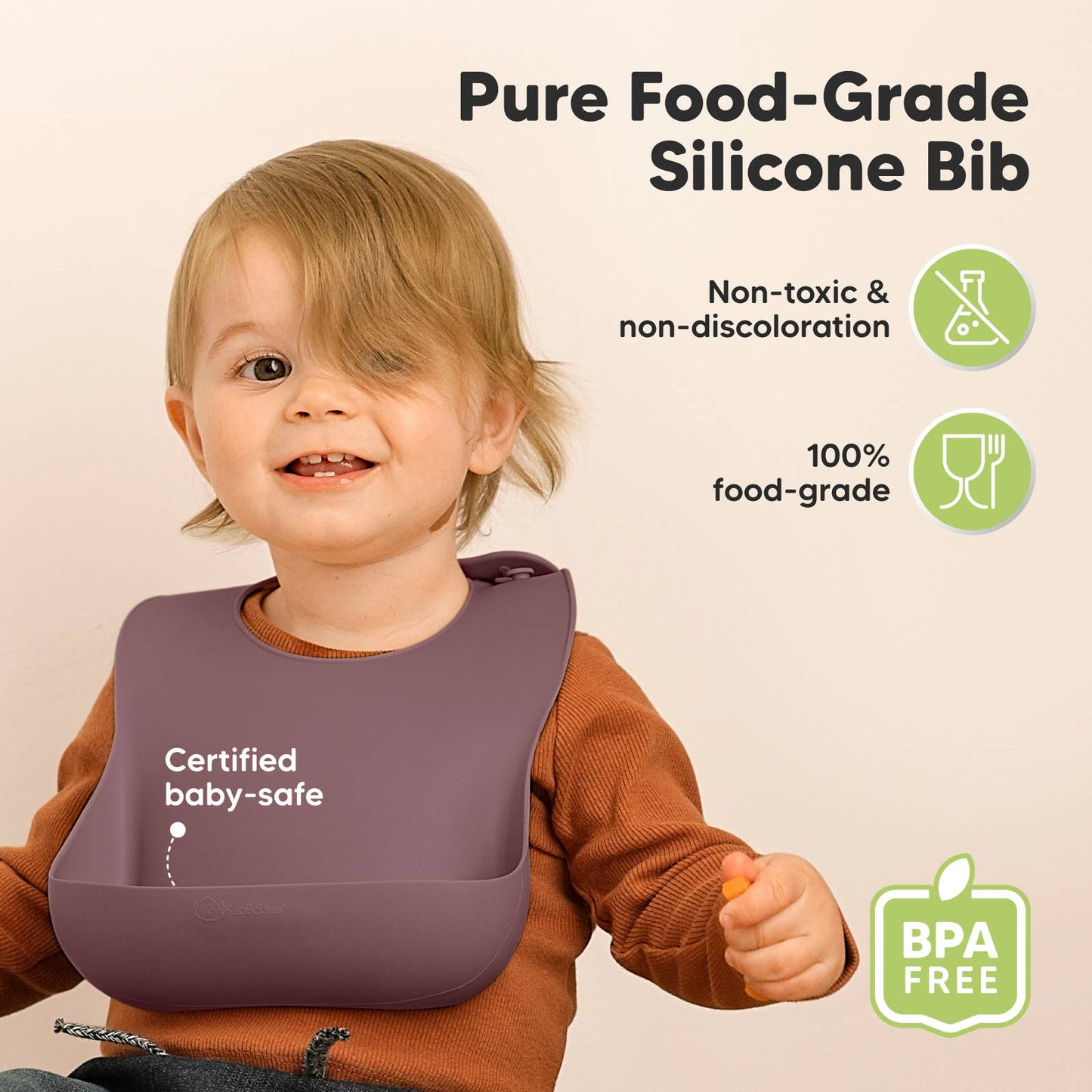 KeaBabies - Prep Silicone Bibs for Babies, Toddlers, Boys, Girls