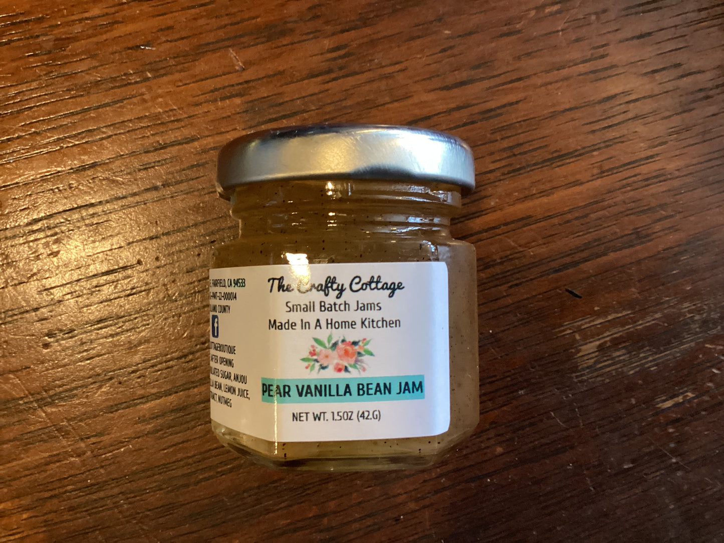 Pear Vanilla Bean Jam 1.5oz