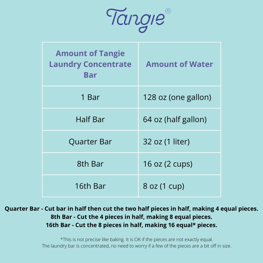 Tangie LLC - Packaged Laundry Bar by Tangie. Makes 1-gallon. zero waste