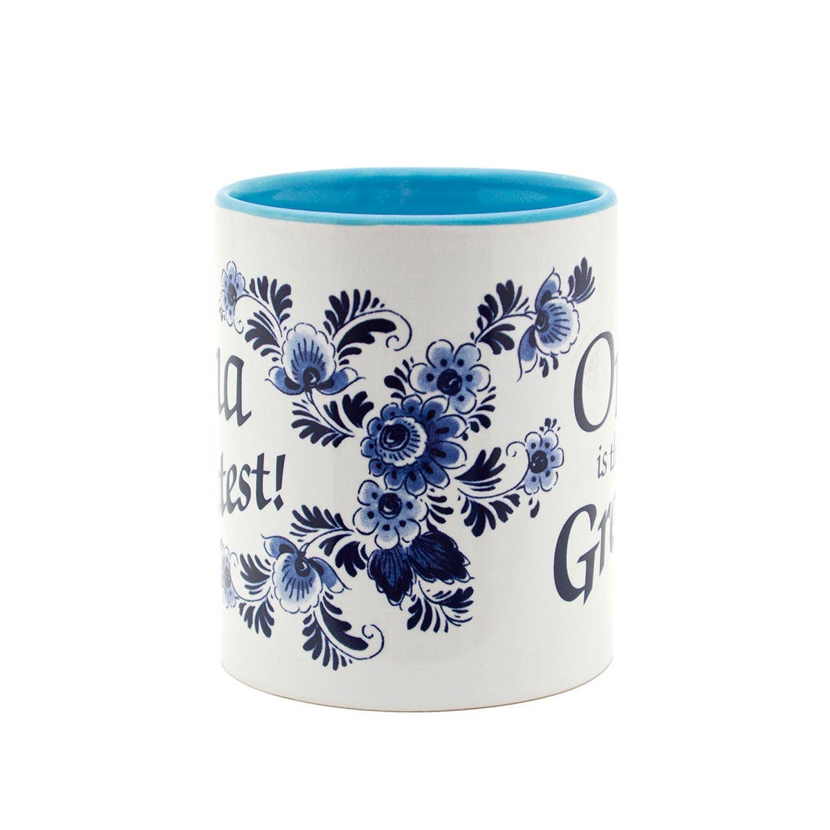 Oma is the Greatest German Blue Ceramic Coffee Mug