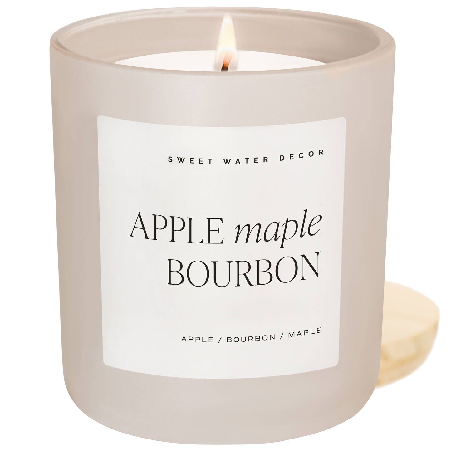 Sweet Water Decor - Apple Maple Bourbon 15 oz Soy Candle - Fall Decor