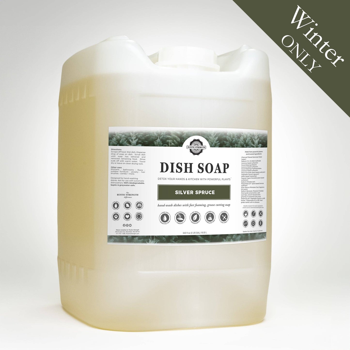 Rustic Strength - Dish Soap - Winter Scents